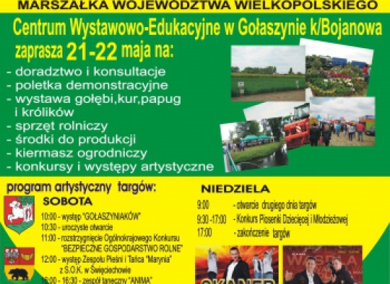 Regionalne Targi Rolnicze Wiosna 2016 - Gołaszyn  21-22.05.2016r.