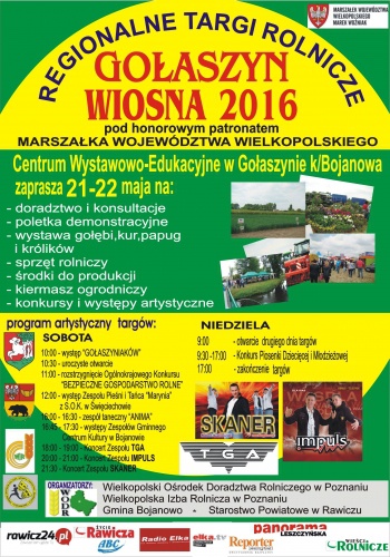 Regionalne Targi Rolnicze Wiosna 2016 - Gołaszyn  21-22.05.2016r.