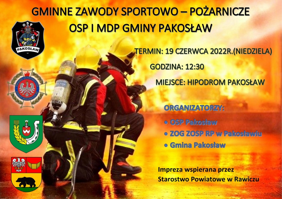 Zaproszenie na Gminne Zawody Sportowo- Pożarnicze