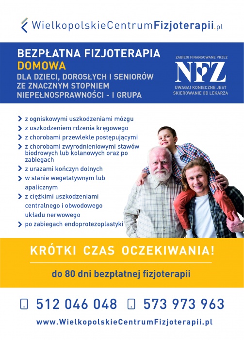 Fizjoterapia domowa dla osób z orzeczeniem o znacznym stopniu niepełnosprawności