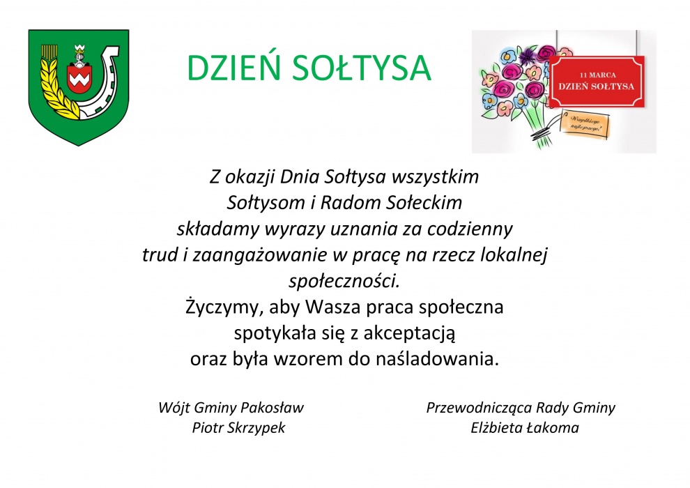 Życzenia z okazji Dnia Sołtysa