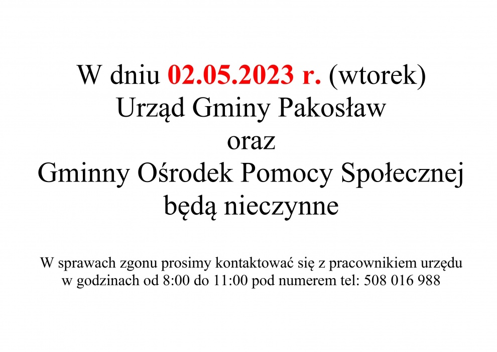 Urząd zamkniety