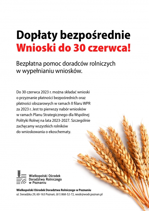 Dopłaty bezpośrednie dla rolników