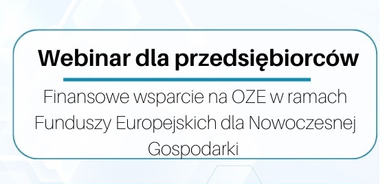 Bezpłatny webinar dla przedsiębiorców 