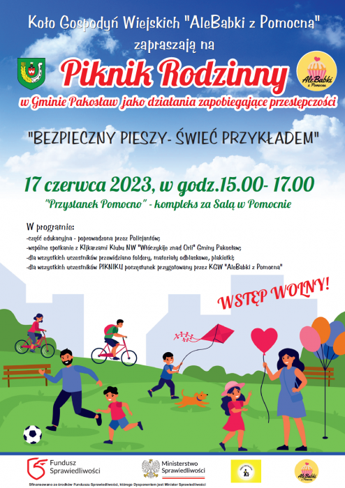 Piknik rodzinny pn. "BEZPIECZNY PIESZY - ŚWIEĆ PRZYKŁADEM"