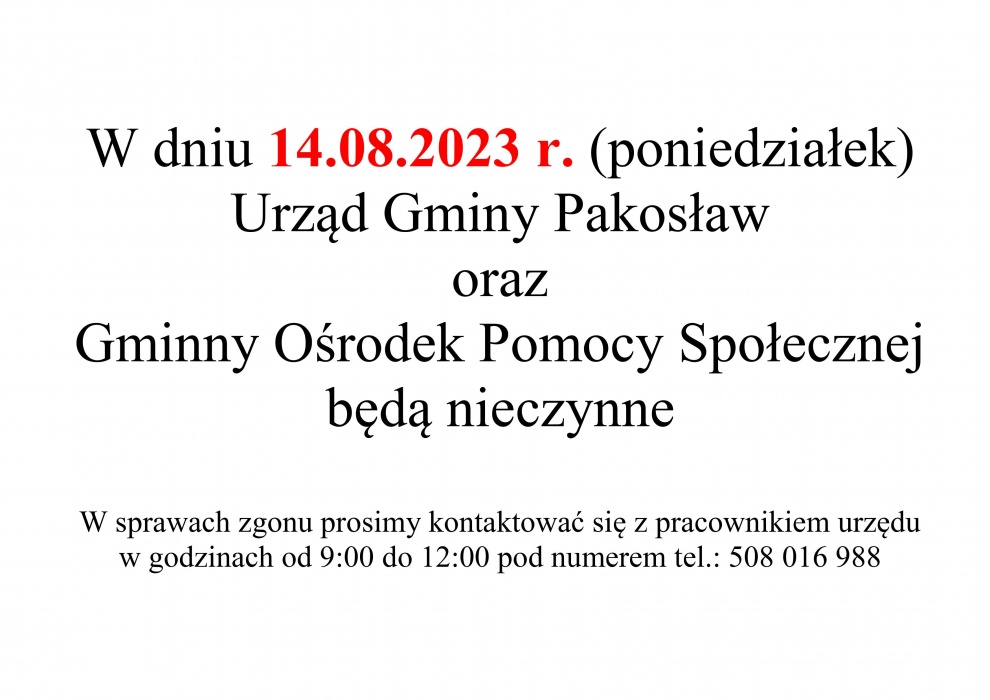 Urząd zamkniety