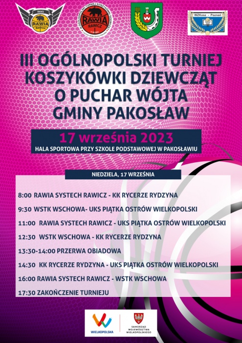 III Ogólnopolski Turniej Koszykówki Dziewcząt o Puchar Wójta Gminy Pakosław