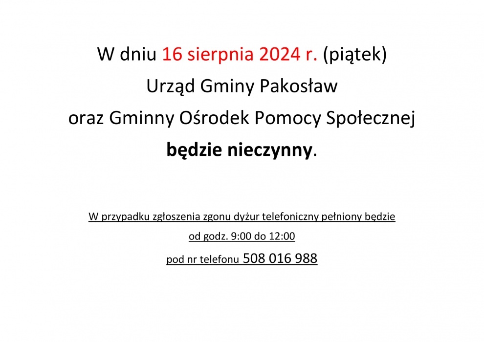 Nieczynny urząd