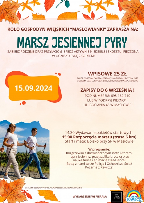 Marsz Jesiennej Pyry w Masłowie