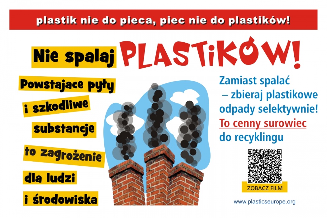 Kampania plastik nie do pieca, piec nie do plastików