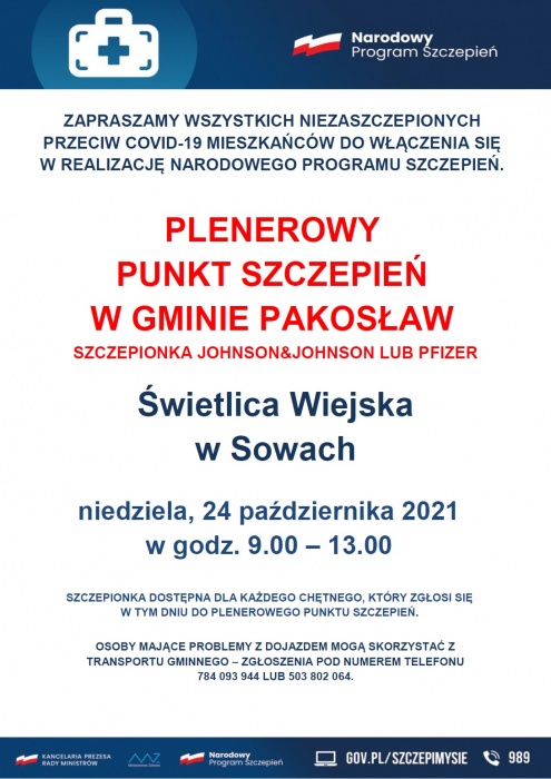 PLENEROWY PUNKT SZCZEPIEŃ