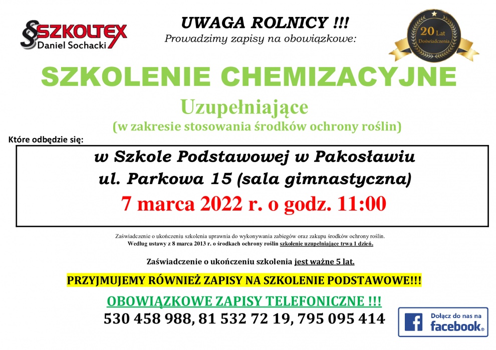 Szkolenie chemizacyjne