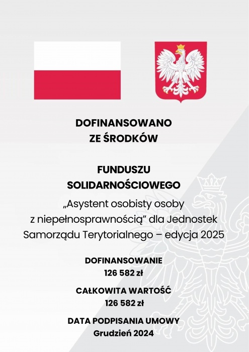 Program "Asystent osobisty osoby z niepełnosprawnością" dla Jednostek Samorządu Terytorialnego - edycja 2025