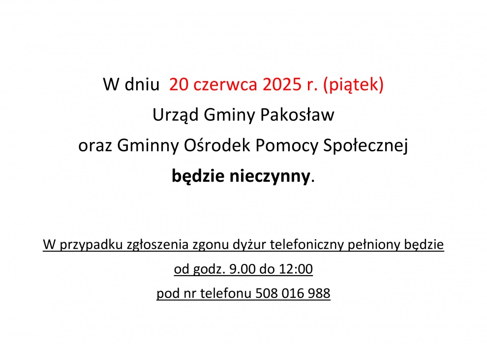 Nieczynny urząd