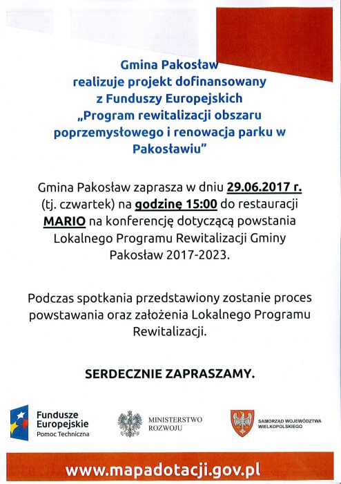 Spotkanie - rewitalizacja 29.06.2017 w MARIO