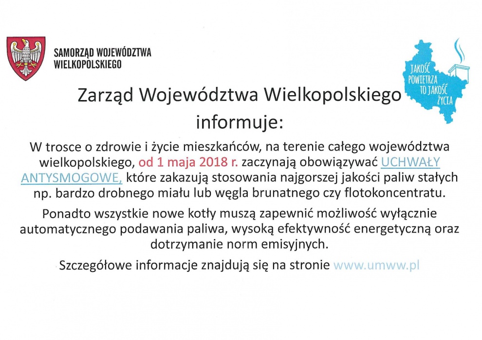 1 maja zaczynają obowiązywać Uchwały Antysmogowe