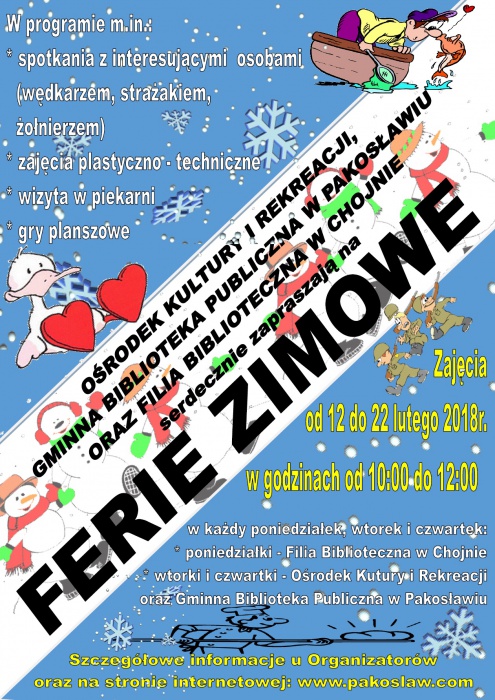 Ferie zimowe 2018