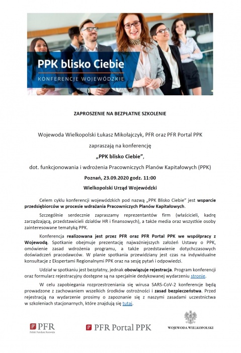 Bezpłatna konferencja i szkolenie „PPK blisko Ciebie”