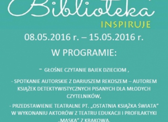 XIII OGÓLNOPOLSKI TYDZIEŃ BIBLIOTEK