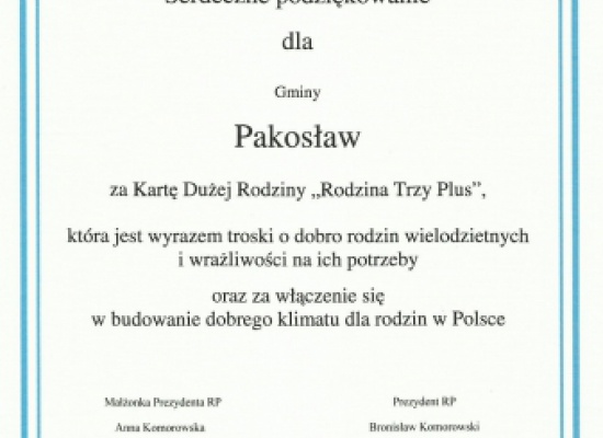 Podziękowanie