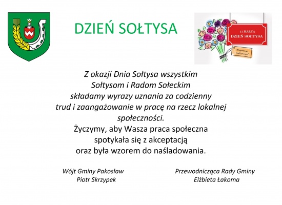 Życzenia z okazji Dnia Sołtysa