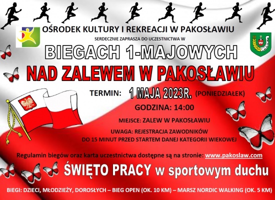 Bieg 1-majowy nad Zalewem w Pakosławiu