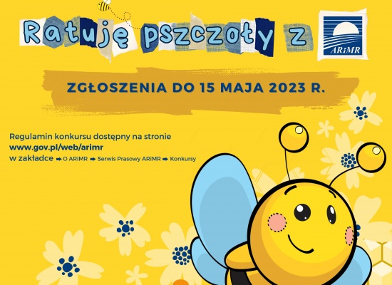 Konkurs plastyczny dla dzieci "Ratuję pszczoły z ARiMR"