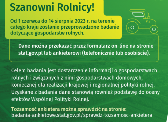 Ruszył kolejny etap rolnych badań ankietowych!