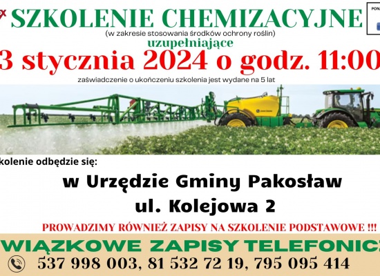 Szkolenie chemizacyjne dla mieszkańców gminy