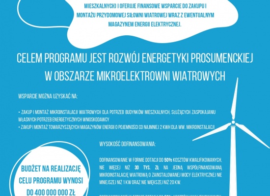 Moja Elektrownia Wiatrowa - informacja o naborze