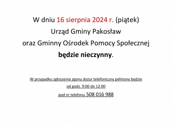 Nieczynny urząd