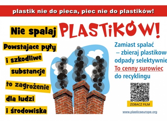 Kampania plastik nie do pieca, piec nie do plastiku