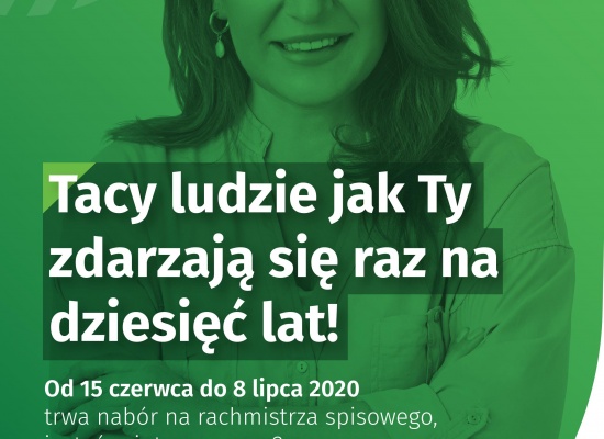 Trwa nabór na rachmistrza spisowego!